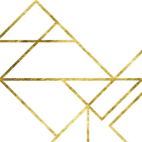 Gilded Angle I Black Modern Wood Framed Art Print by Vess, June Erica