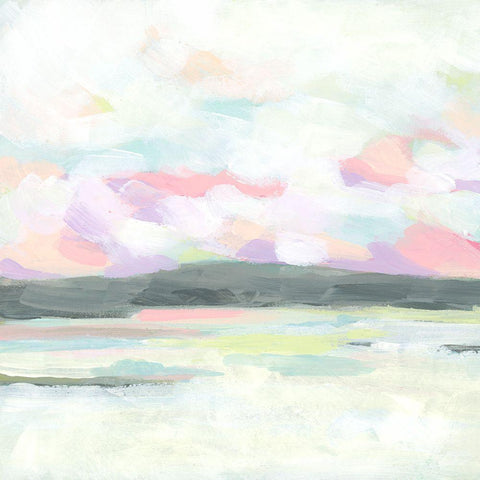 Candied Coast II White Modern Wood Framed Art Print with Double Matting by Vess, June Erica