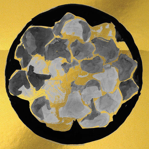 Gold Cactus IV Gold Ornate Wood Framed Art Print with Double Matting by Cartissi