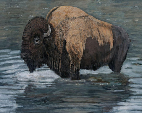 Cooling White Modern Wood Framed Art Print with Double Matting by Winkler, Kathy