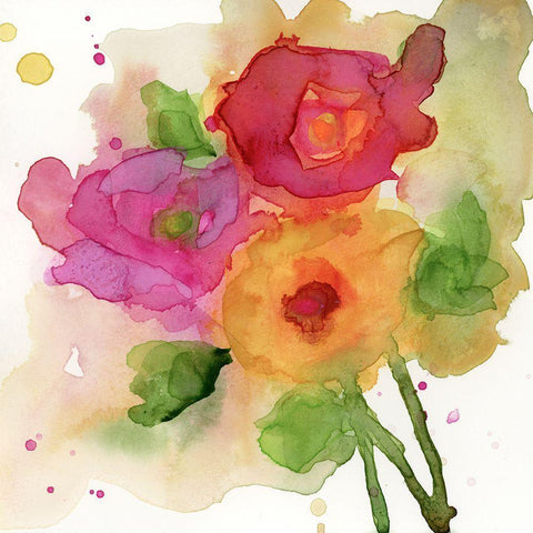 Dream of Flowers I White Modern Wood Framed Art Print by Quin, Marabeth