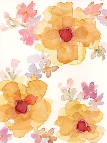 Small Glories II White Modern Wood Framed Art Print with Double Matting by Quin, Marabeth