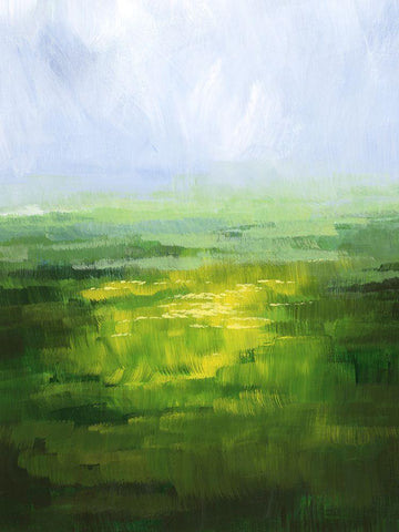 Wildflower Glow II White Modern Wood Framed Art Print with Double Matting by Popp, Grace