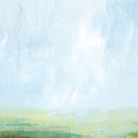 Lush Horizon I Black Ornate Wood Framed Art Print with Double Matting by Popp, Grace