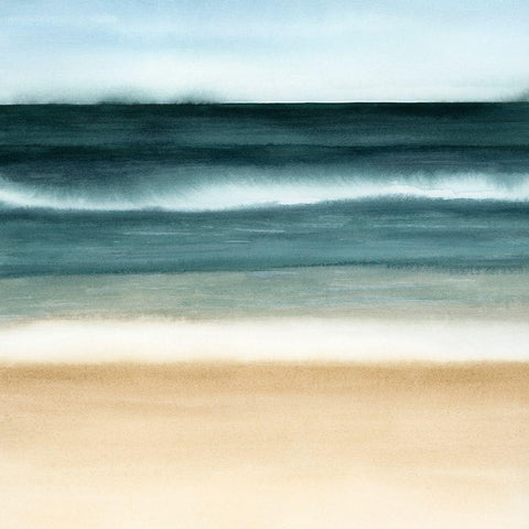 Oceanic Blur I Black Ornate Wood Framed Art Print with Double Matting by Popp, Grace