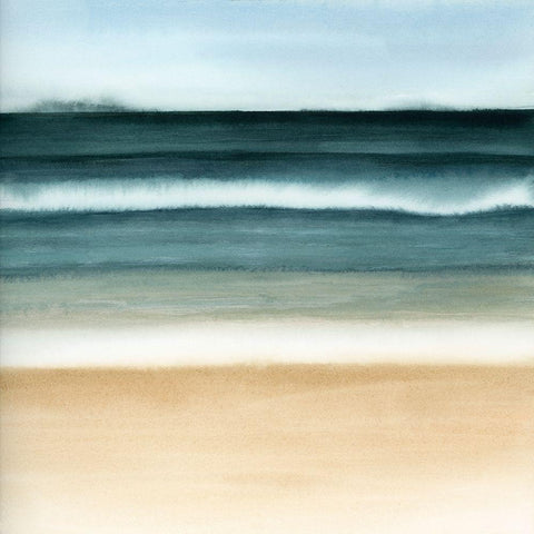 Oceanic Blur II White Modern Wood Framed Art Print by Popp, Grace