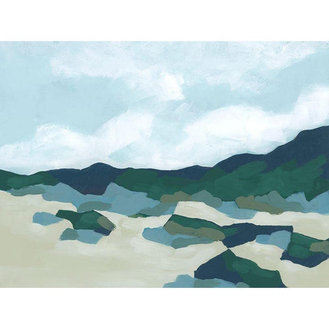 Foothill Blues II Black Modern Wood Framed Art Print by Vess, June Erica