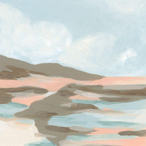 Soft Shoals II Black Modern Wood Framed Art Print by Vess, June Erica