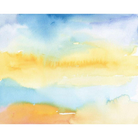 Watercolor Sky II Black Modern Wood Framed Art Print by Longley, Alicia