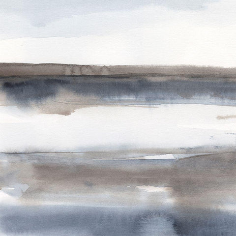 Blue-Grey Seas I Black Modern Wood Framed Art Print by Harper, Ethan