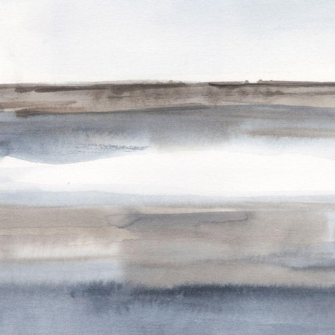 Blue-Grey Seas III White Modern Wood Framed Art Print by Harper, Ethan