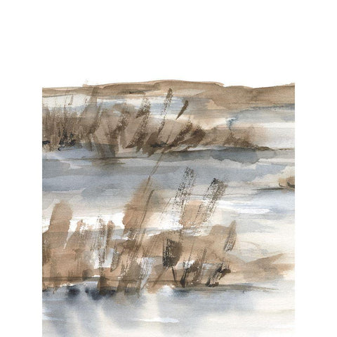 Blue-Grey Marsh IV Black Modern Wood Framed Art Print by Harper, Ethan