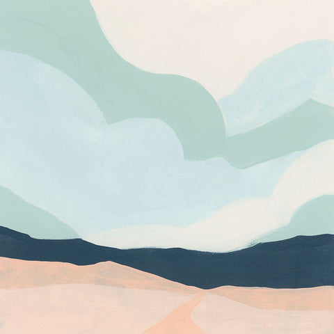 Simplescape II Black Modern Wood Framed Art Print by Vess, June Erica