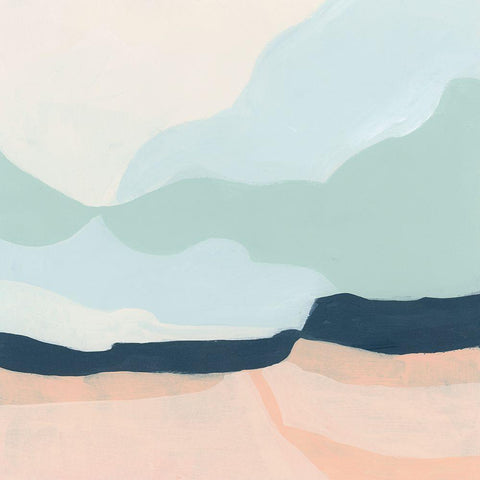 Simplescape IV White Modern Wood Framed Art Print by Vess, June Erica