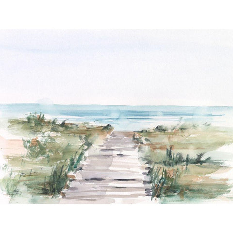 Ocean Access I Black Modern Wood Framed Art Print with Double Matting by Harper, Ethan