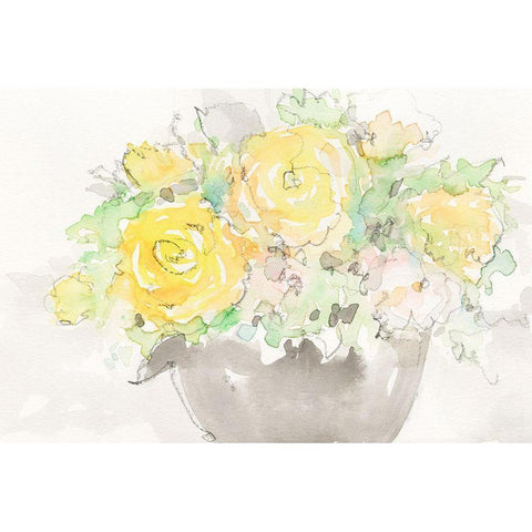 Summer Grace II White Modern Wood Framed Art Print by Dixon, Samuel