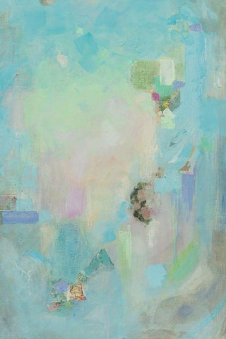 Pastel Whimsy II White Modern Wood Framed Art Print with Double Matting by Iafrate, Sandra