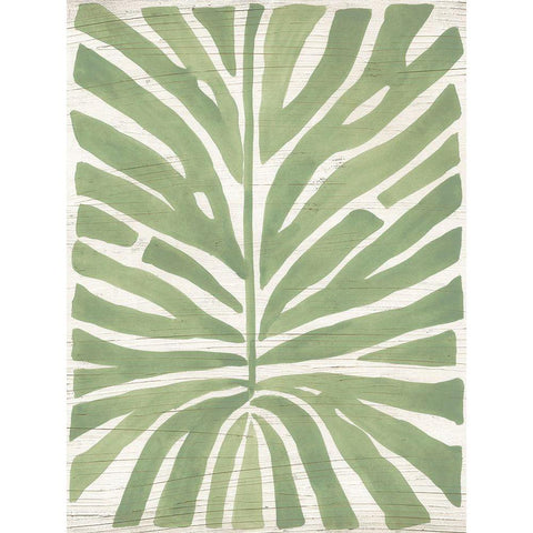 Driftwood Palm Leaf III Gold Ornate Wood Framed Art Print with Double Matting by Vess, June Erica