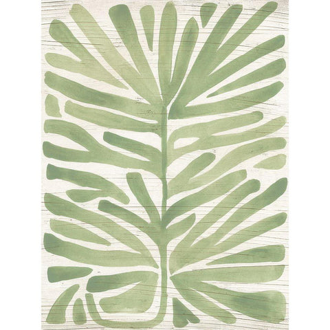 Driftwood Palm Leaf IV Gold Ornate Wood Framed Art Print with Double Matting by Vess, June Erica