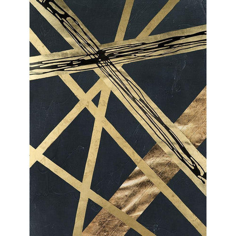 Scaffolds I in Gold White Modern Wood Framed Art Print by Lam, Vanna