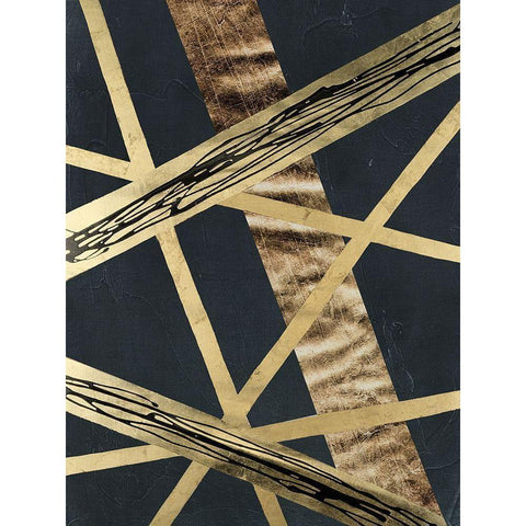 Scaffolds II in Gold White Modern Wood Framed Art Print by Lam, Vanna