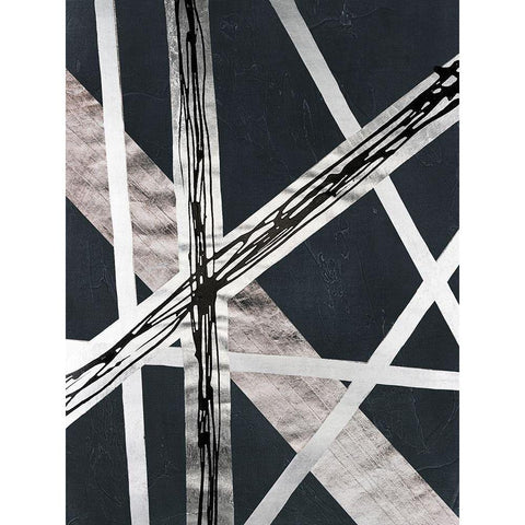 Scaffolds II in Silver Black Modern Wood Framed Art Print with Double Matting by Lam, Vanna