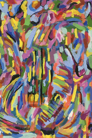 Scram II White Modern Wood Framed Art Print with Double Matting by Galapon, Nikki