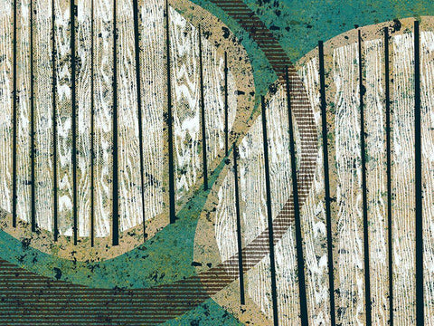Texture Play I White Modern Wood Framed Art Print with Double Matting by Galapon, Nikki