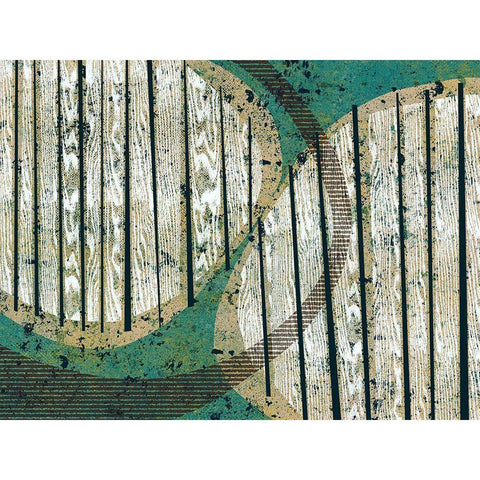 Texture Play I Gold Ornate Wood Framed Art Print with Double Matting by Galapon, Nikki