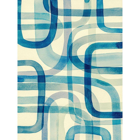 Overlapping III Black Modern Wood Framed Art Print by Galapon, Nikki