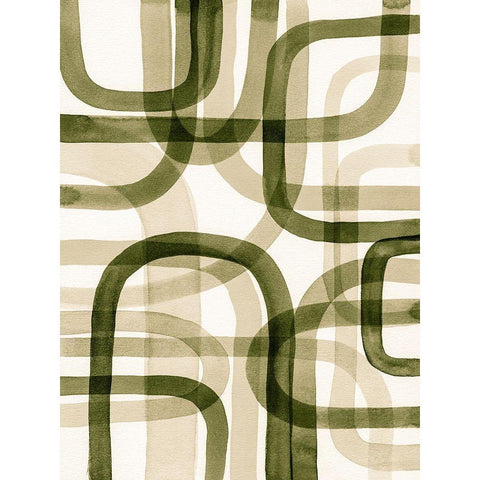 Overlapping VIII White Modern Wood Framed Art Print by Galapon, Nikki