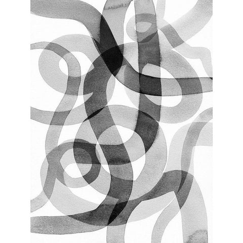 Meander II White Modern Wood Framed Art Print by Galapon, Nikki