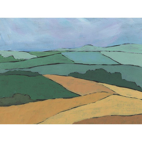 Blocked Topography II Black Modern Wood Framed Art Print by Moore, Regina