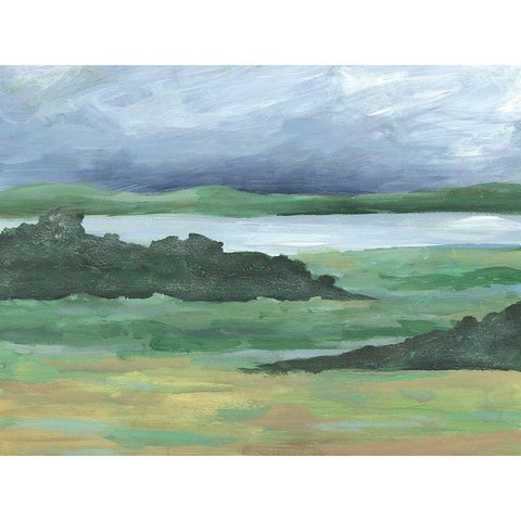 Striated Terrain I Gold Ornate Wood Framed Art Print with Double Matting by Moore, Regina