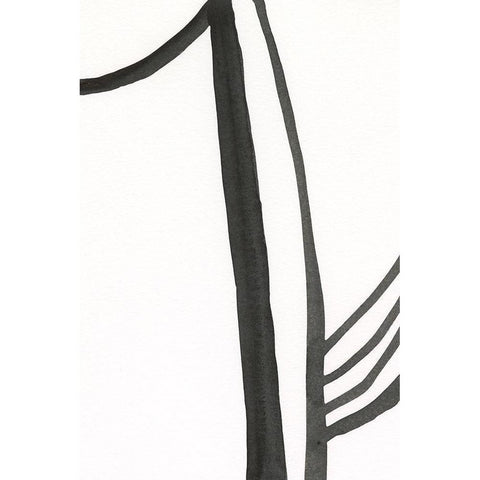 Ink Lines I White Modern Wood Framed Art Print by Moore, Regina