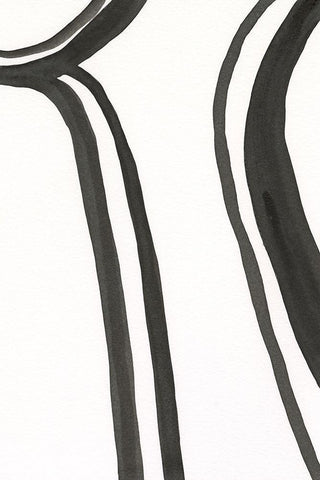 Ink Lines II Black Ornate Wood Framed Art Print with Double Matting by Moore, Regina