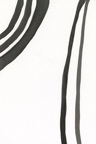 Ink Lines III Black Ornate Wood Framed Art Print with Double Matting by Moore, Regina