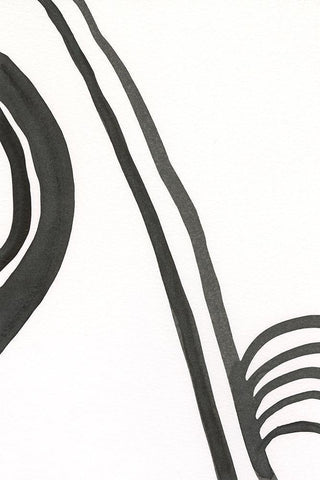 Ink Lines IV White Modern Wood Framed Art Print with Double Matting by Moore, Regina