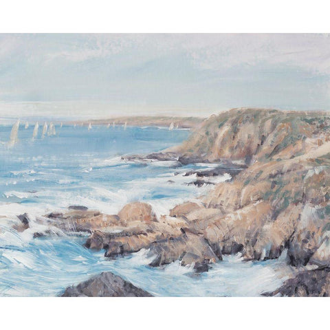 Sound of the Sea II White Modern Wood Framed Art Print by OToole, Tim