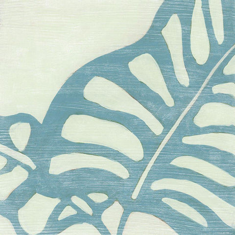 Spa Palms II White Modern Wood Framed Art Print by Vess, June Erica