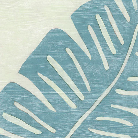 Spa Palms VI White Modern Wood Framed Art Print with Double Matting by Vess, June Erica