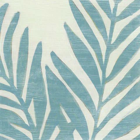 Spa Palms VII White Modern Wood Framed Art Print with Double Matting by Vess, June Erica