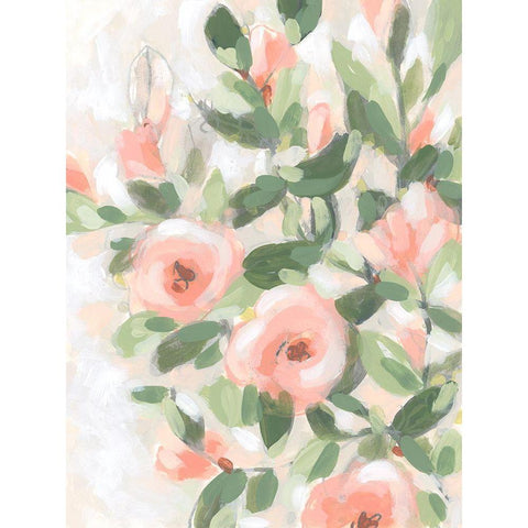 Rose Bower I Black Modern Wood Framed Art Print with Double Matting by Vess, June Erica