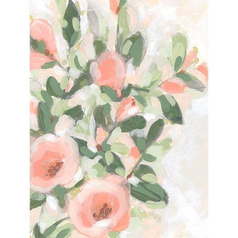 Rose Bower II Black Modern Wood Framed Art Print by Vess, June Erica