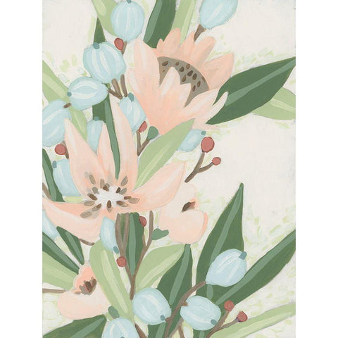 Island Cascade I White Modern Wood Framed Art Print by Vess, June Erica