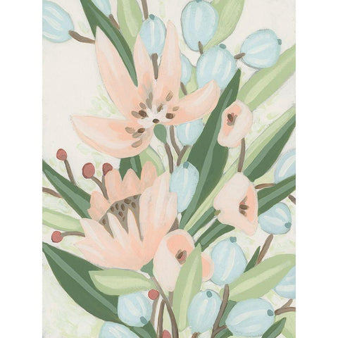 Island Cascade II Black Modern Wood Framed Art Print with Double Matting by Vess, June Erica