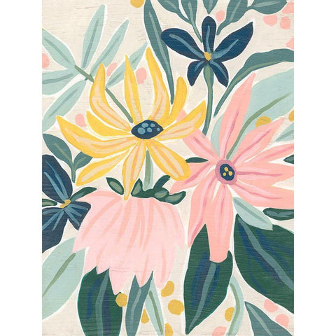 Tropical Sunshine II Black Modern Wood Framed Art Print by Vess, June Erica