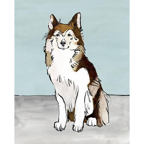 Pet Portrait II Black Modern Wood Framed Art Print by Warren, Annie
