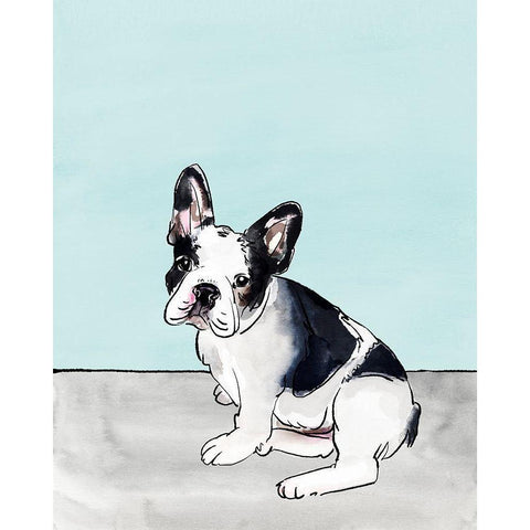 Pet Portrait III Black Modern Wood Framed Art Print by Warren, Annie