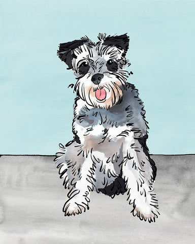 Pet Portrait IV White Modern Wood Framed Art Print with Double Matting by Warren, Annie